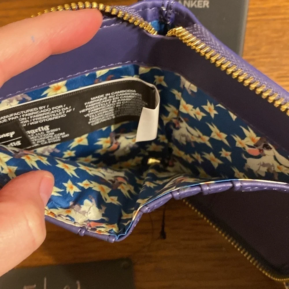 Loungefly Hunchback of Notre Dame Esmeralda Wallet Disney Flap Zip NWT Blue - Picture 5 of 10